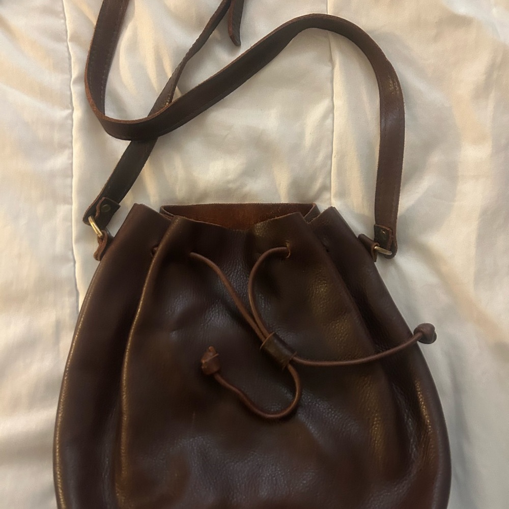 Portland Leather Goods Bucket Bag in Coldbrew